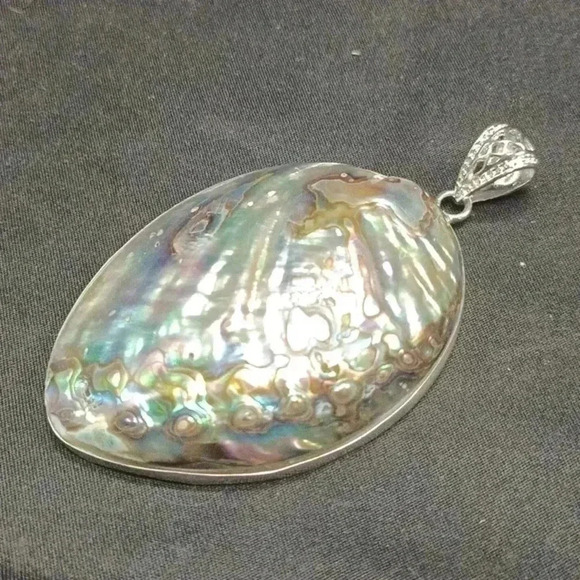 COPY - Large Abalone Shell Pendant - Picture 1 of 2